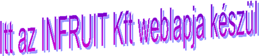 Itt az INFRUIT Kft weblapja k�sz�l